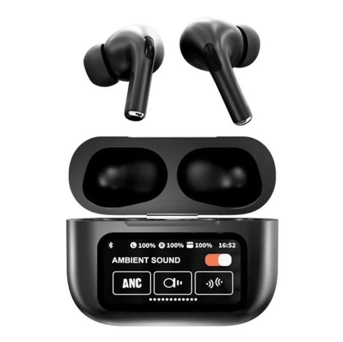 A9 Pro Airpods Anc/enc Touch Screen Wireless Earbuds | A9 Airpods Pro | BestΒ QualityΒ Airpods - Black
