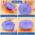 6-Piece Reusable Silicone Stretch Lids