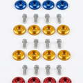 Motorcycle Fancy Chain Cover Bolts with Washer 4 Pcs Set – Red