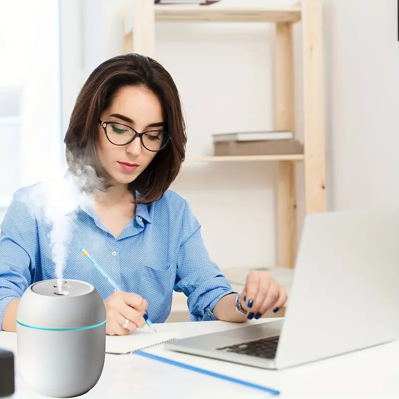 USB Air Humidifier & Aroma Diffuser with LED Light
