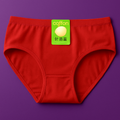 Jersey Plain Panty for Women – Soft &amp; Comfortable Everyday Underwear, Lightweight and Breathable Lingerie in Red (1 Piece) - Small