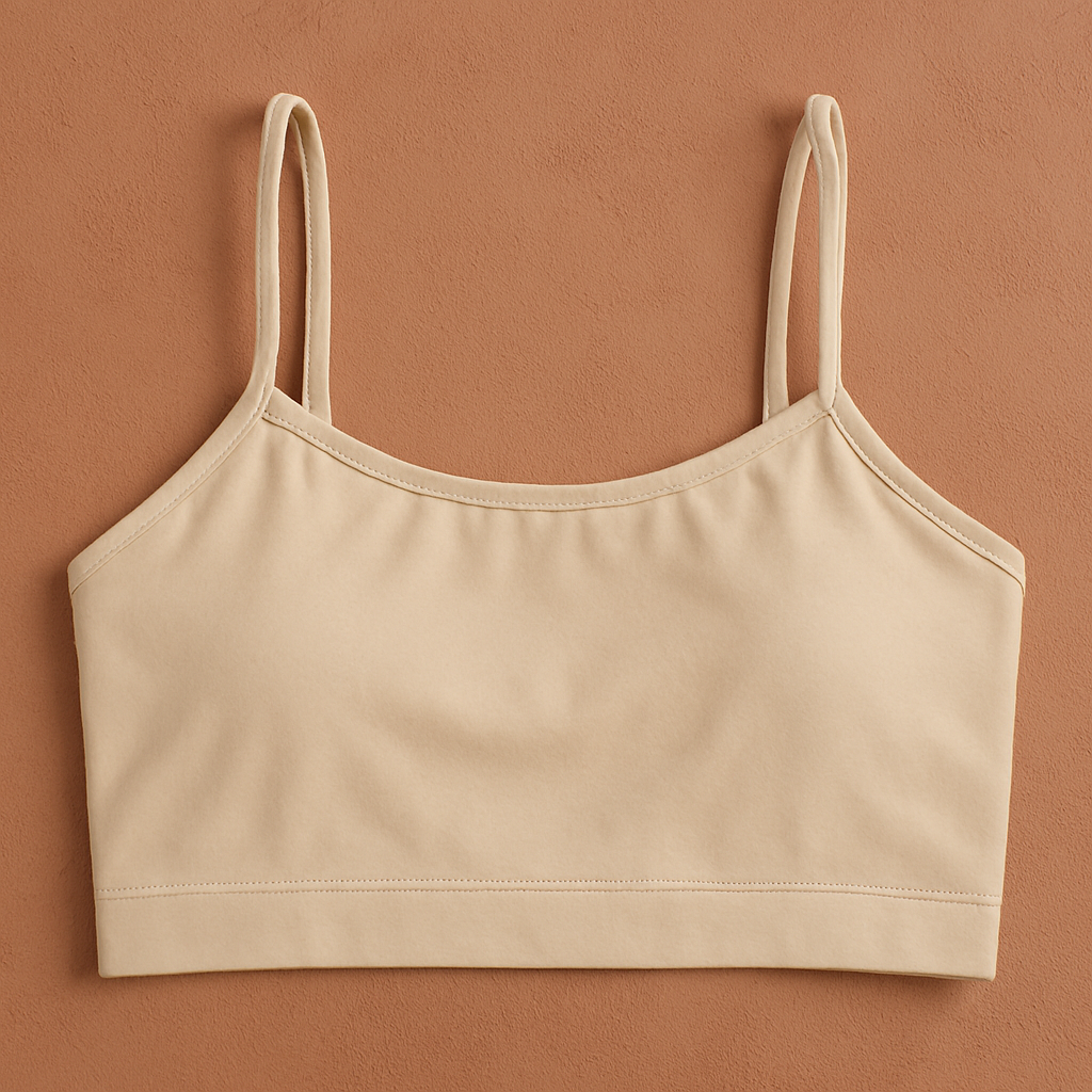 Teenagers’ Malai Non-Padded Bra – Soft, Lightweight &amp; Comfortable Everyday Wear Lingerie, Plain Design in Beige, Sizes 28, 30, 32 - 28