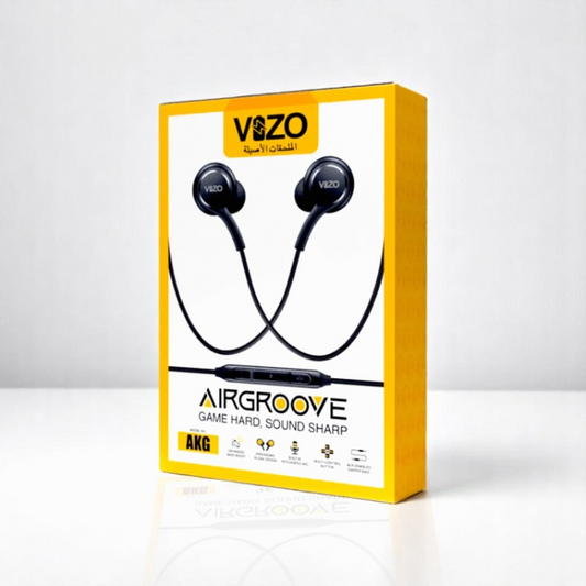 Airgrove AKG Wired Earphones | HD Stereo Sound | Deep Bass | Built-in Mic | 3.5mm Jack | Tangle-Free Cable | Hands-Free For Mobile - Android Hands-Free