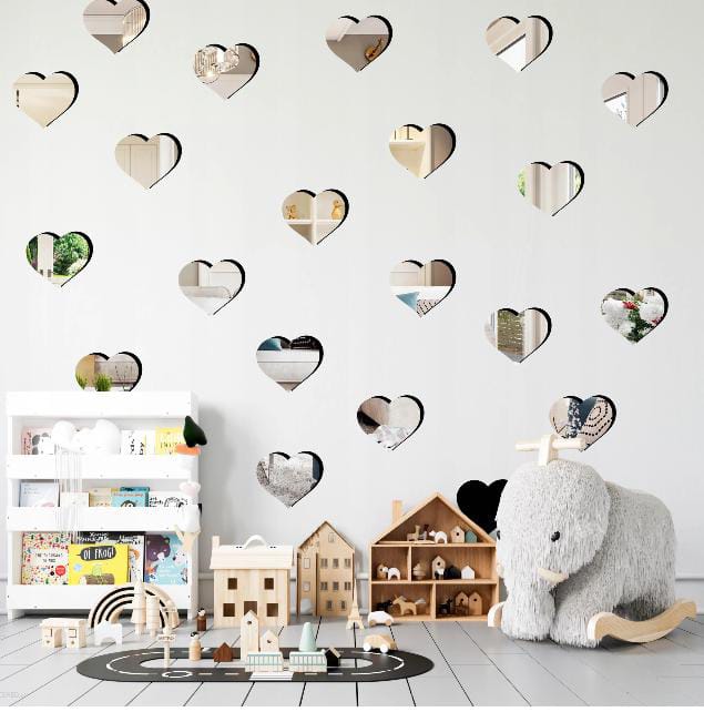 Acrylic Sticky Heart 🤍 | 1.5 Inch. - Pack of 20pcs