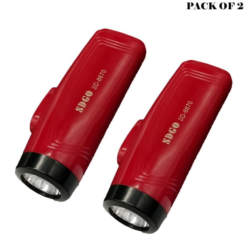 Pack of 2 Rechargeable USB Flashlights