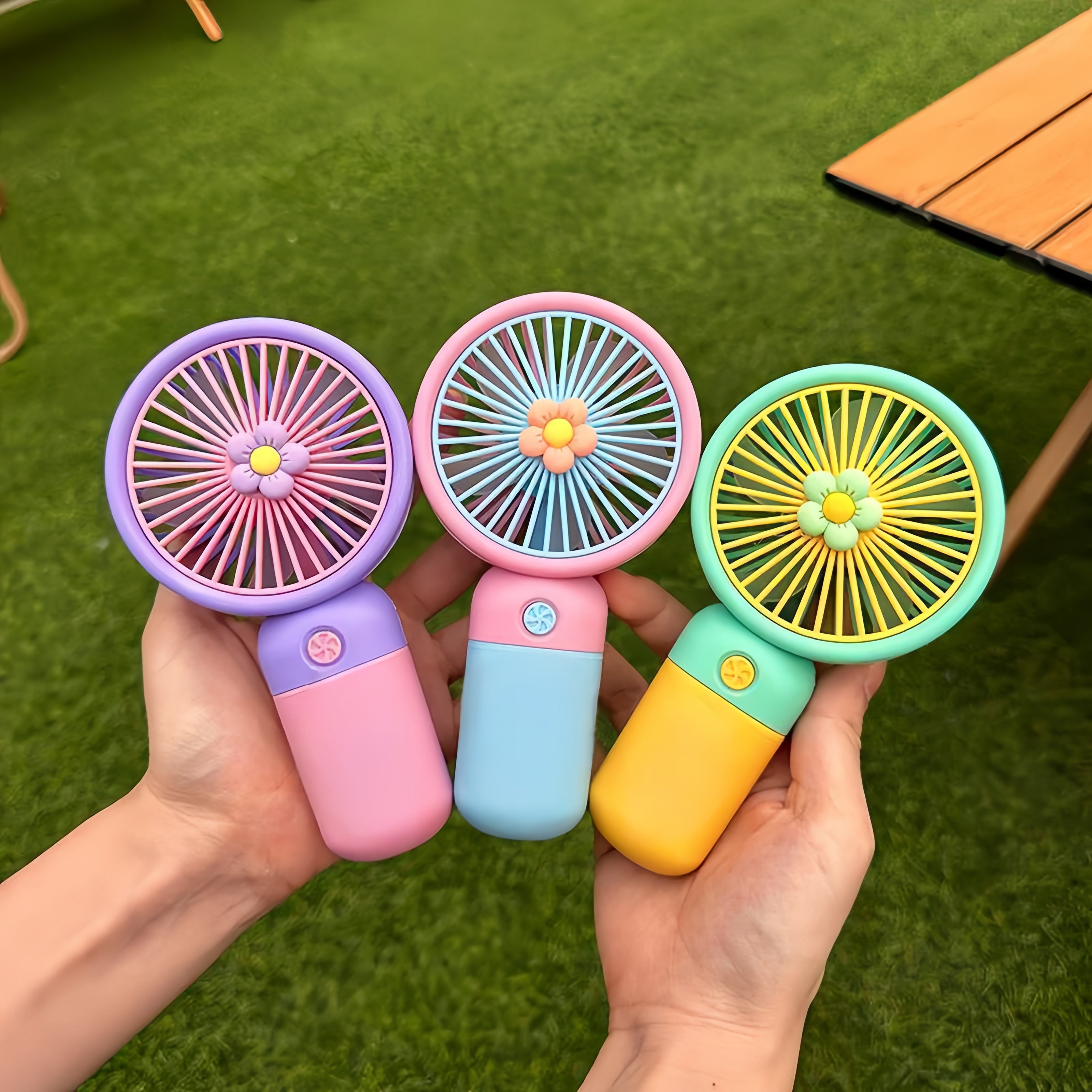 Portable Rechargeable Mini Fan with Desktop Stand