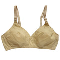 Cotton Plain Non-Padded Bra – Lightweight, Comfortable Everyday Wear (Sizes 32–42, Beige) - 32